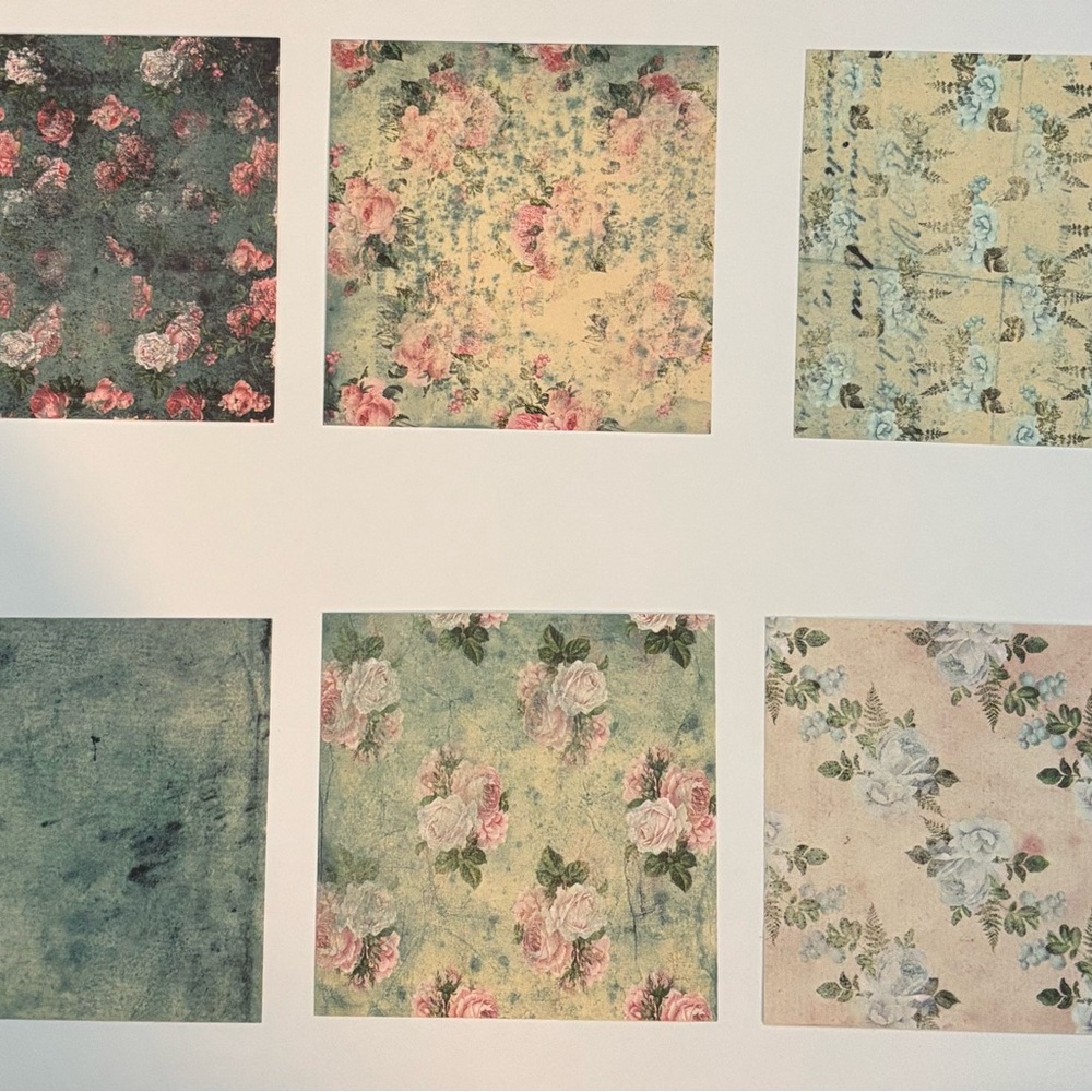 Floral Patterned Craft Paper Set - Picture 6 of 6
